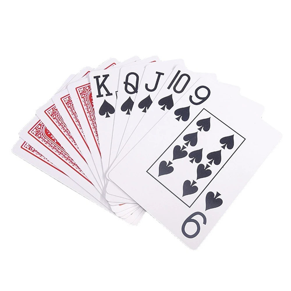 Texas Hold'em Waterproof Poker Set – 54PCS Large Print Plastic Playing Cards