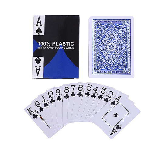 Texas Hold'em Waterproof Poker Set – 54PCS Large Print Plastic Playing Cards